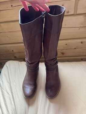 Lands' End Tall Brown Leather Riding Boots